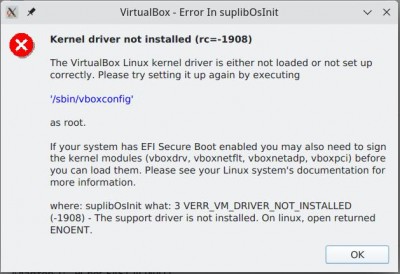 Error в VirtualBox.