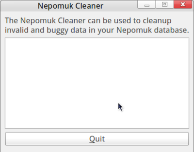 Пробовал чистить базу данных через Nepomuk Cleaner, но процесс без каких либо эффектов