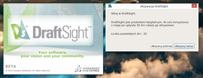 DraftSight это бесплатный продукт. Для того чтобы использовать<br />с ним после того, как через 30 дней должен быть активирован.