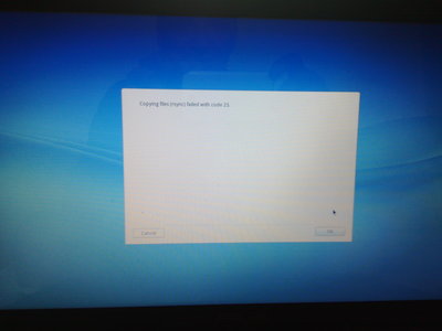 Coping file (sync) failed with code 23
